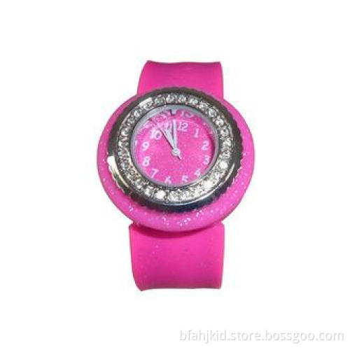 Precise quartz movement Rose Diamond Silicone Jelly Watch,